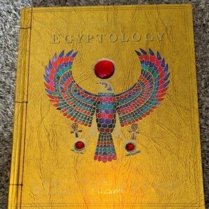 Gold Egyptian Themed Book with Colorful Design